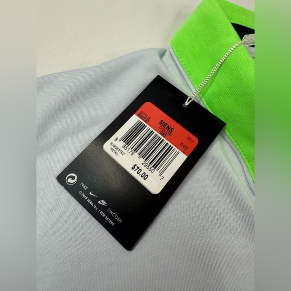 NWT Nike Golf Tour Performance Dri-Fit Polo Shirt Gray Green Trim United Large - Picture 3 of 14